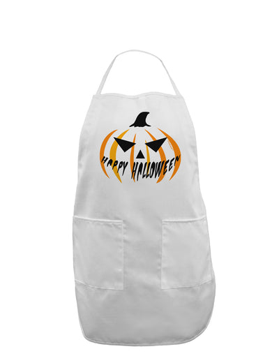 Happy Halloween Jack Adult Apron-Bib Apron-TooLoud-White-One-Size-Davson Sales