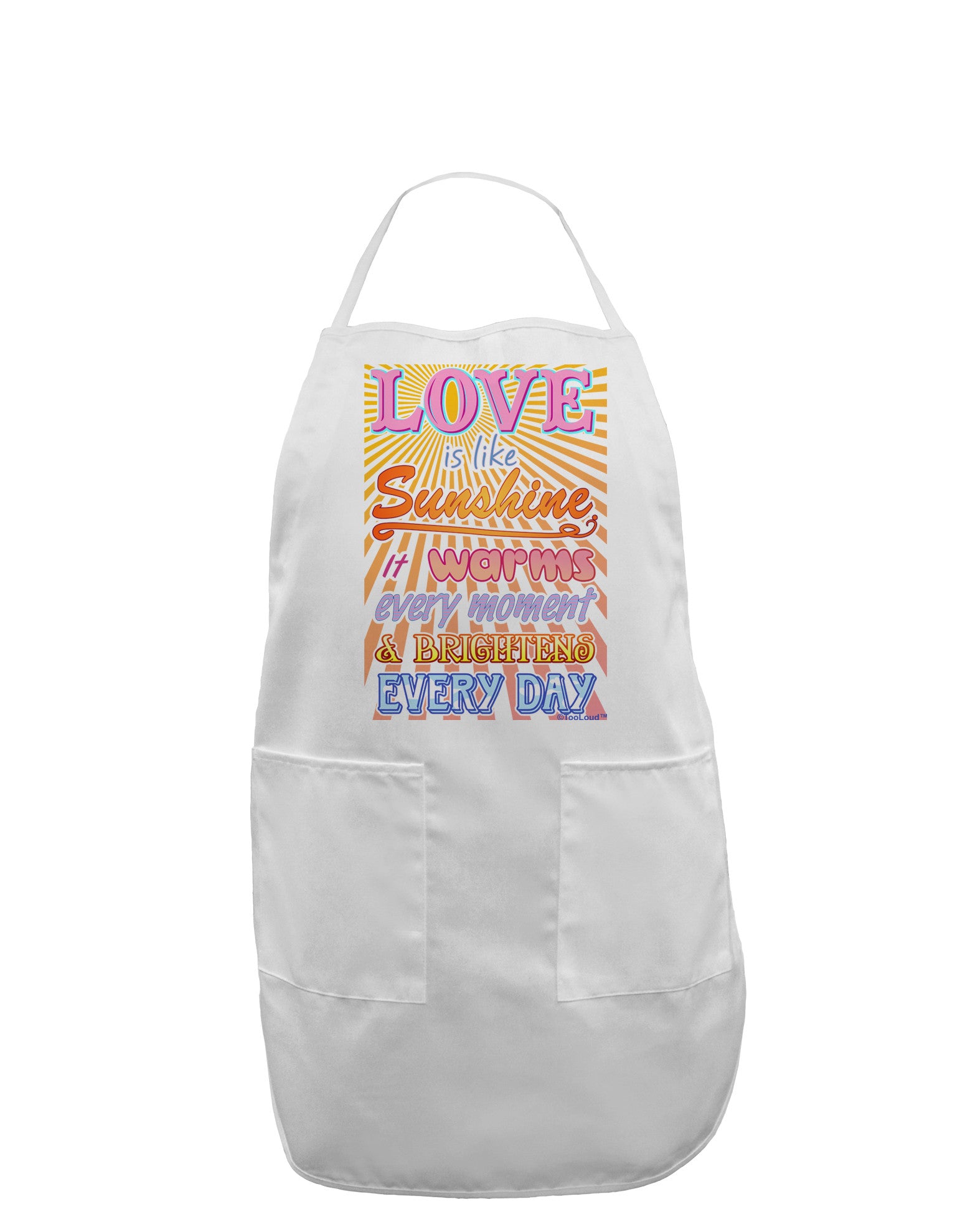 Love is like Sunshine - Sunburst Adult Apron-Bib Apron-TooLoud-White-One-Size-Davson Sales