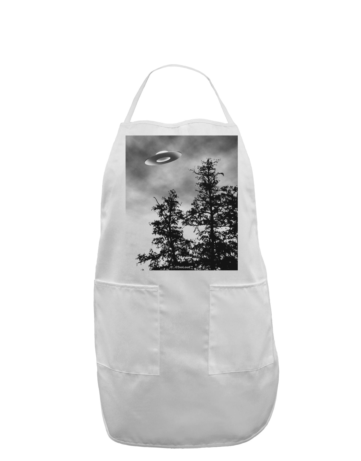 UFO Sighting - Extraterrestrial Adult Apron by TooLoud-Bib Apron-TooLoud-White-One-Size-Davson Sales