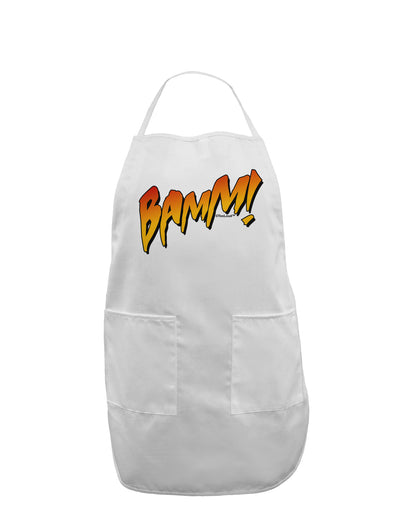 Onomatopoeia BAMM Adult Apron-Bib Apron-TooLoud-White-One-Size-Davson Sales