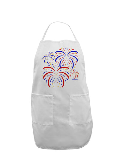 Patriotic Fireworks with Bursting Stars Adult Apron by TooLoud-Bib Apron-TooLoud-White-One-Size-Davson Sales