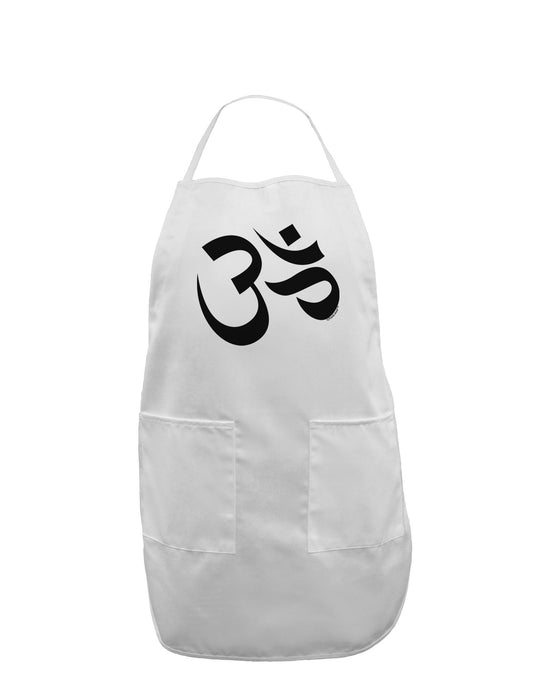 Om Symbol Adult Apron-Bib Apron-TooLoud-White-One-Size-Davson Sales