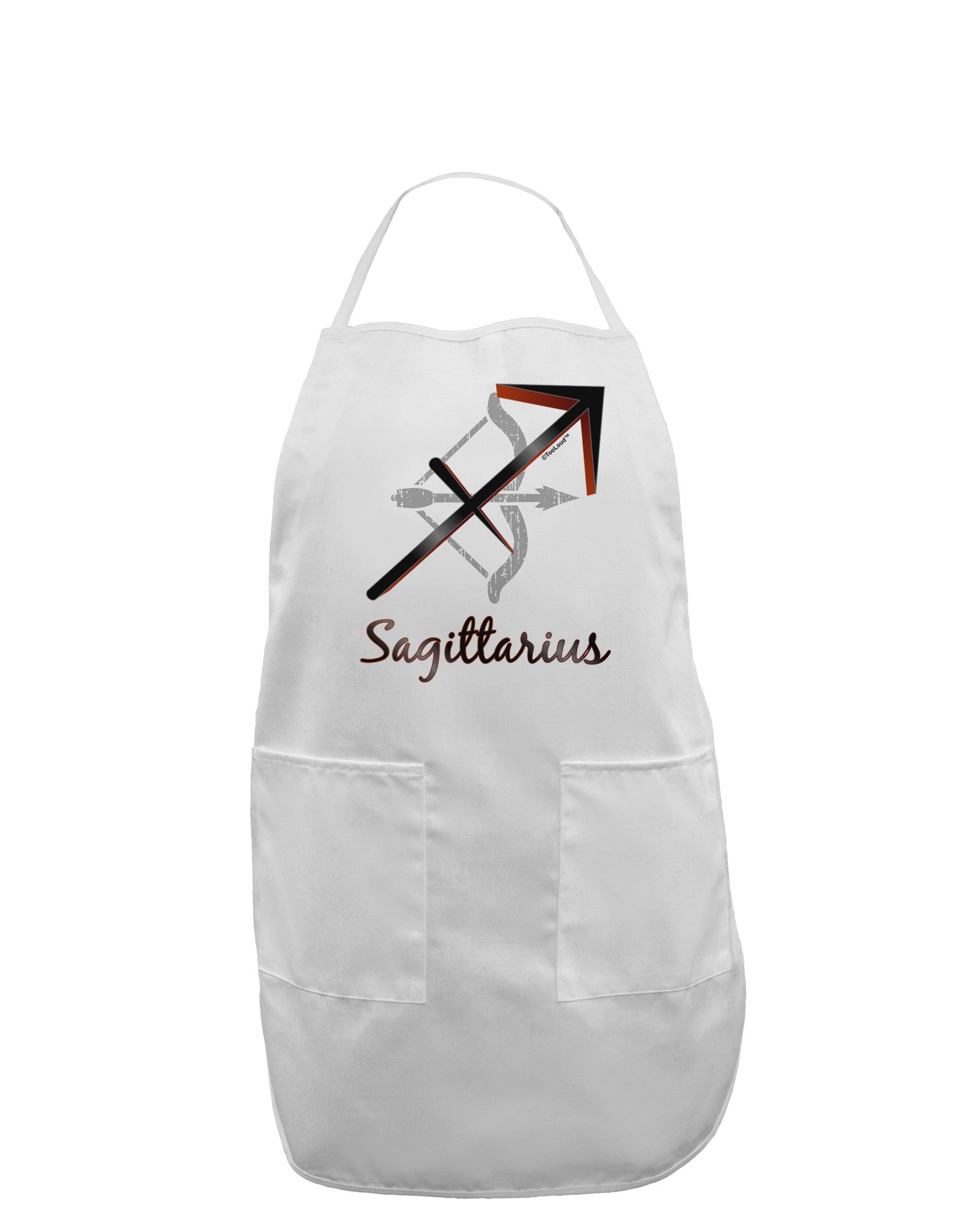 Sagittarius Symbol Adult Apron-Bib Apron-TooLoud-White-One-Size-Davson Sales