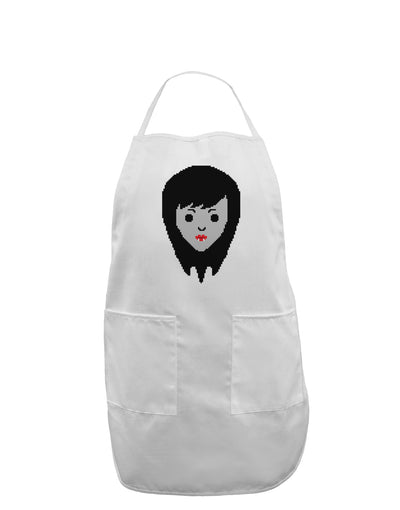 Cute Pixel Vampire Female Adult Apron-Bib Apron-TooLoud-White-One-Size-Davson Sales