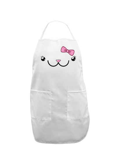 Kyu-T Face - Kawa Cute Girl Animal Adult Apron-Bib Apron-TooLoud-White-One-Size-Davson Sales