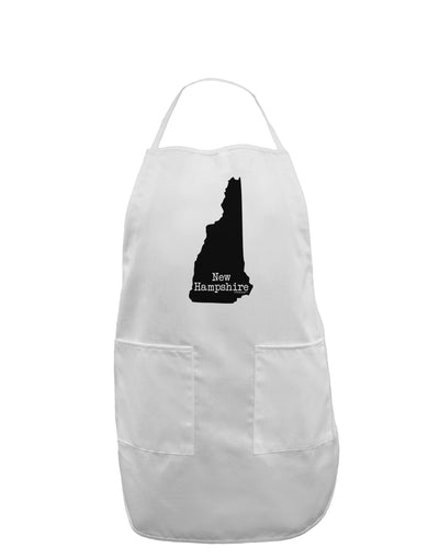 New Hampshire - United States Shape Adult Apron by TooLoud-Bib Apron-TooLoud-White-One-Size-Davson Sales