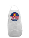 Grunge Colorado Rocky Mountain Bighorn Sheep Flag Adult Apron-Bib Apron-TooLoud-White-One-Size-Davson Sales