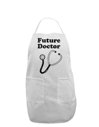 Future Doctor Distressed Adult Apron-Bib Apron-TooLoud-White-One-Size-Davson Sales