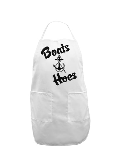 Boats and Hoes Adult Apron-Bib Apron-TooLoud-White-One-Size-Davson Sales