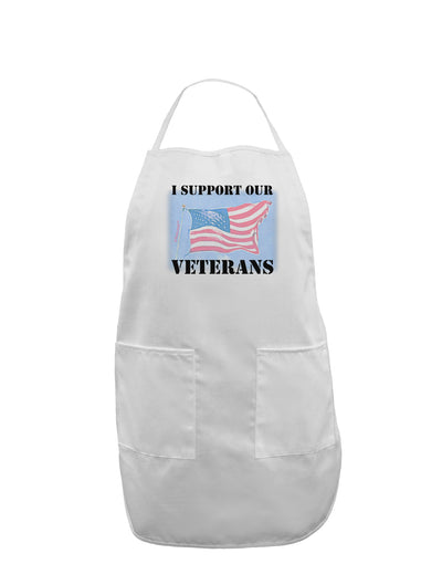 Support Our Veterans Adult Apron-Bib Apron-TooLoud-White-One-Size-Davson Sales