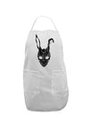 Scary Bunny Face Black Distressed Adult Apron-Bib Apron-TooLoud-White-One-Size-Davson Sales
