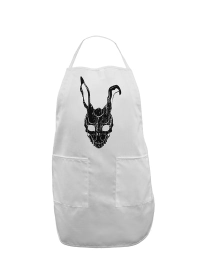 Scary Bunny Face Black Distressed Adult Apron-Bib Apron-TooLoud-White-One-Size-Davson Sales