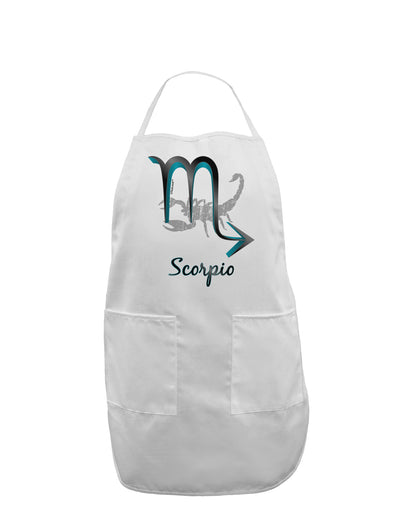 Scorpio Symbol Adult Apron-Bib Apron-TooLoud-White-One-Size-Davson Sales