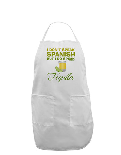 I Do Speak Tequila Adult Apron-Bib Apron-TooLoud-White-One-Size-Davson Sales