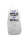 I Heart Girls That Heart EDM Adult Apron-Bib Apron-TooLoud-White-One-Size-Davson Sales