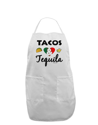 Tacos & Tequila Adult Apron-Bib Apron-TooLoud-White-One-Size-Davson Sales