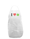 I Heart Marijuana Leaf Adult Apron-Bib Apron-TooLoud-White-One-Size-Davson Sales