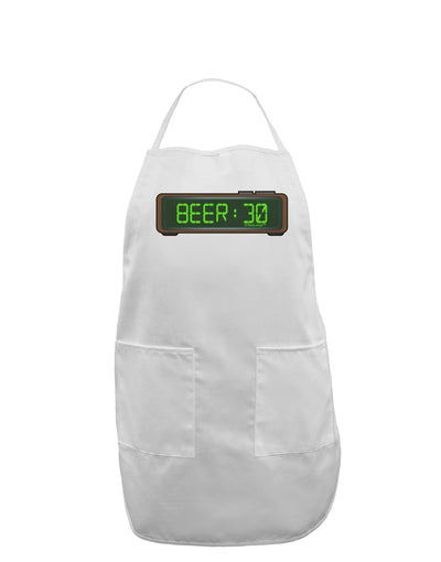 Beer 30 - Digital Clock Adult Apron by TooLoud-Wall Clock-TooLoud-White-One-Size-Davson Sales