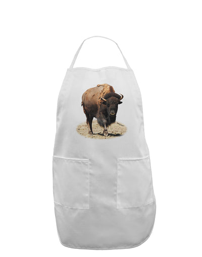 Strong Bison Cutout Adult Apron-Bib Apron-TooLoud-White-One-Size-Davson Sales