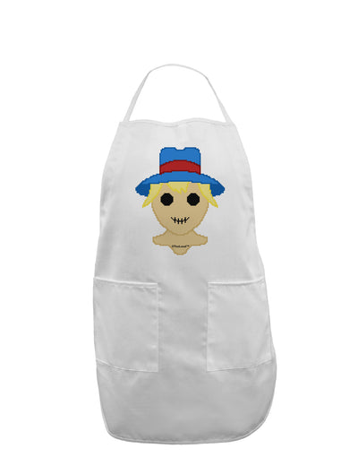 Cute Pixel Scarecrow Adult Apron-Bib Apron-TooLoud-White-One-Size-Davson Sales