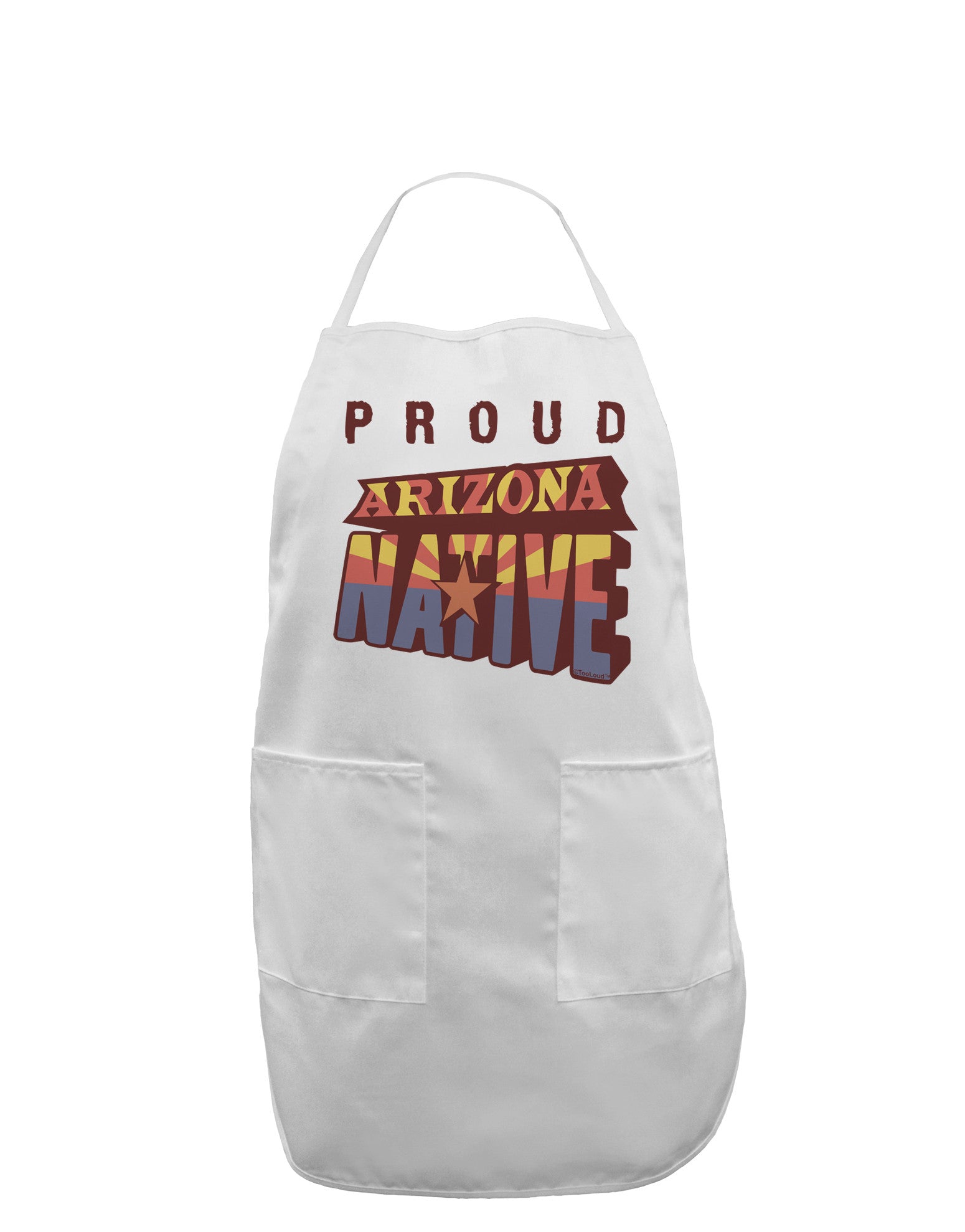 Proud Arizona Native Adult Apron-Bib Apron-TooLoud-White-One-Size-Davson Sales