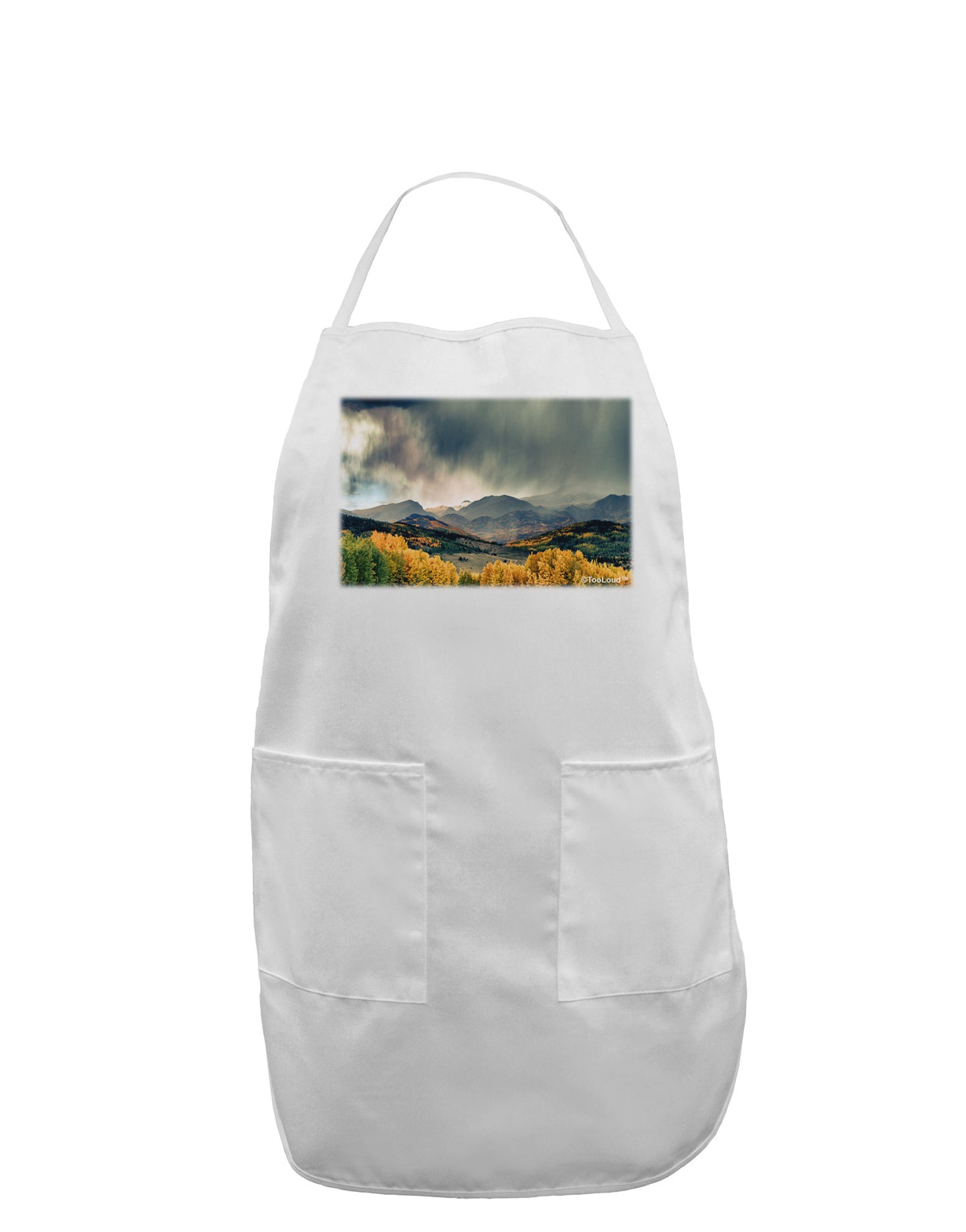 Colorado Mountain Scene Photo Adult Apron-Bib Apron-TooLoud-White-One-Size-Davson Sales