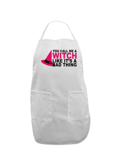 Witch - Bad Thing Hat Adult Apron-Bib Apron-TooLoud-White-One-Size-Davson Sales