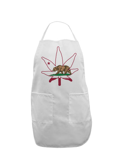 California Bear Leaf Design Adult Apron by TooLoud-Bib Apron-TooLoud-White-One-Size-Davson Sales