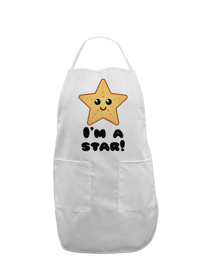 Cute Starfish - I am a Star Adult Apron by TooLoud-Bib Apron-TooLoud-White-One-Size-Davson Sales