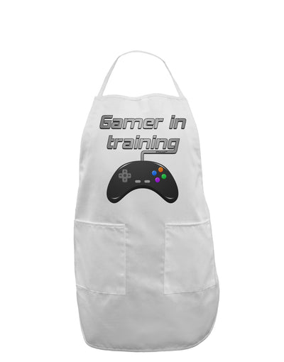 Gamer In Training Color Adult Apron-Bib Apron-TooLoud-White-One-Size-Davson Sales