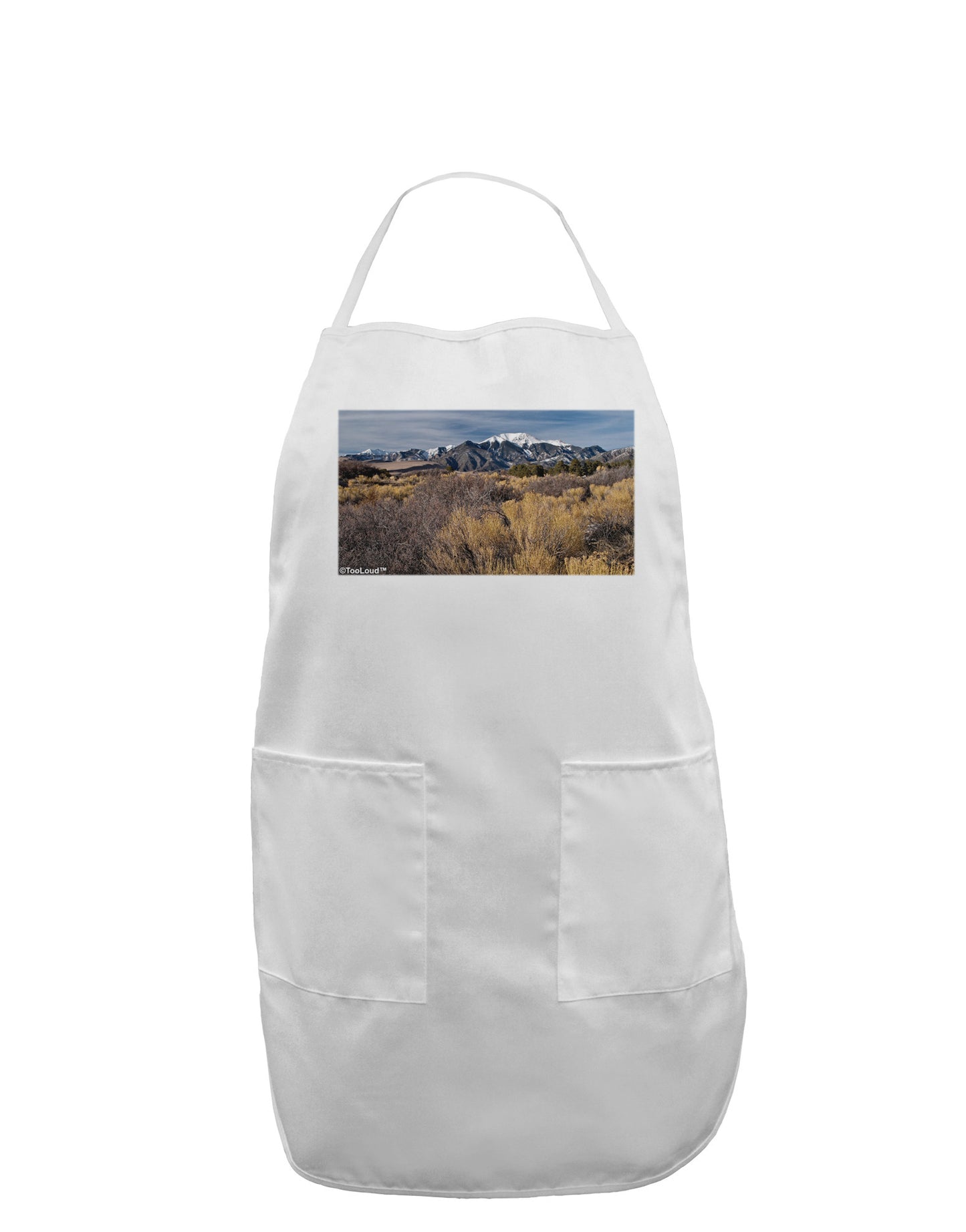 Mountain Forest Park Adult Apron-Bib Apron-TooLoud-White-One-Size-Davson Sales