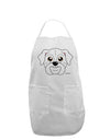 Cute Bulldog - White Adult Apron by TooLoud-Bib Apron-TooLoud-White-One-Size-Davson Sales