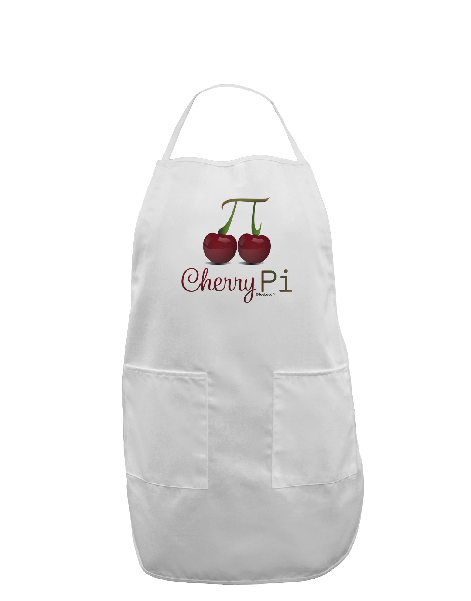 Cherry Pi Adult Apron-Bib Apron-TooLoud-White-One-Size-Davson Sales