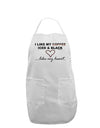 Coffee Iced and Black Adult Apron-Bib Apron-TooLoud-White-One-Size-Davson Sales