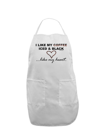 Coffee Iced and Black Adult Apron-Bib Apron-TooLoud-White-One-Size-Davson Sales