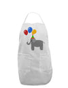 Cute Elephant with Balloons Adult Apron-Bib Apron-TooLoud-White-One-Size-Davson Sales