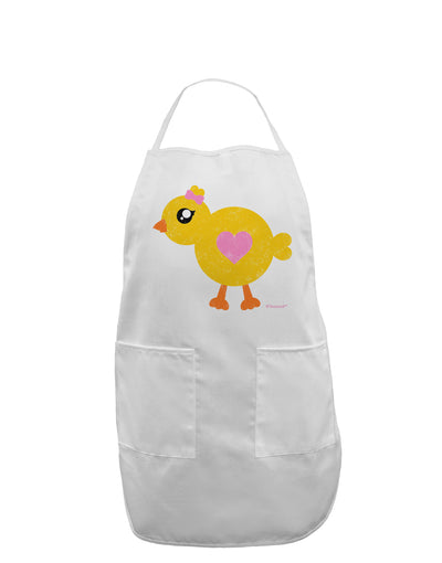 Cute Chick with Bow - Crayon Style Drawing Adult Apron by TooLoud-Bib Apron-TooLoud-White-One-Size-Davson Sales