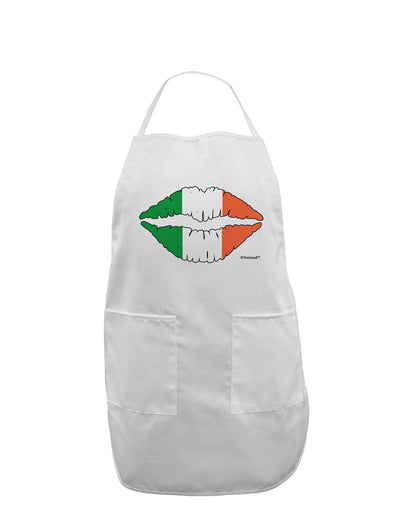 Irish Flag Kiss Adult Apron by TooLoud-Bib Apron-TooLoud-White-One-Size-Davson Sales