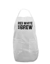 Red White and Brew Adult Apron by TooLoud-Bib Apron-TooLoud-White-One-Size-Davson Sales