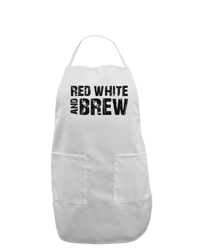 Red White and Brew Adult Apron by TooLoud-Bib Apron-TooLoud-White-One-Size-Davson Sales