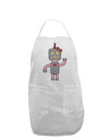 Cute Robot Female Adult Apron-Bib Apron-TooLoud-White-One-Size-Davson Sales