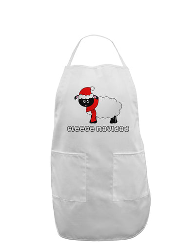 Fleece Navidad Christmas Sheep Adult Apron-Bib Apron-TooLoud-White-One-Size-Davson Sales