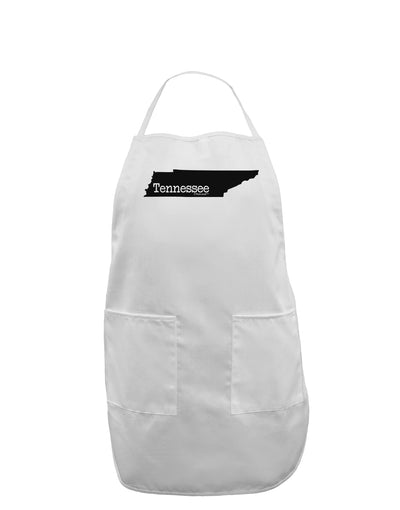 Tennessee - United States Shape Adult Apron by TooLoud-Bib Apron-TooLoud-White-One-Size-Davson Sales