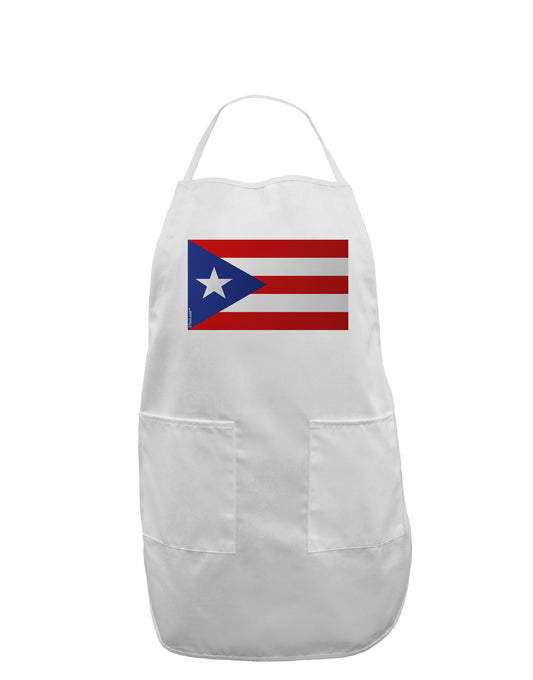 Puerto Rico Flag Adult Apron-Bib Apron-TooLoud-White-One-Size-Davson Sales