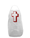 Simple Cross Design Glitter - Red Adult Apron by TooLoud-Bib Apron-TooLoud-White-One-Size-Davson Sales