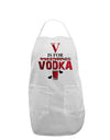 V Is For Vodka Adult Apron-Bib Apron-TooLoud-White-One-Size-Davson Sales