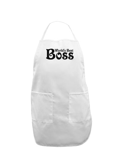 World's Best Boss - Boss Day Adult Apron-Bib Apron-TooLoud-White-One-Size-Davson Sales