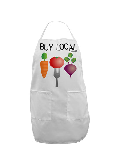 Buy Local - Vegetables Design Adult Apron-Bib Apron-TooLoud-White-One-Size-Davson Sales