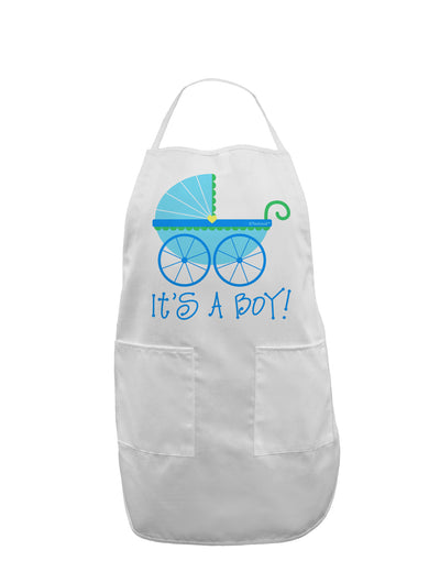 It's a Boy - Baby Boy Carriage Adult Apron-Bib Apron-TooLoud-White-One-Size-Davson Sales