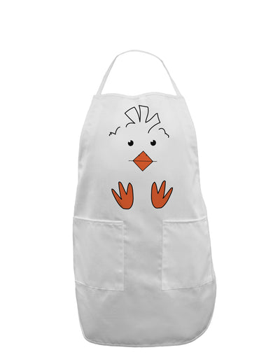 Cute Easter Chick Face Adult Apron-Bib Apron-TooLoud-White-One-Size-Davson Sales